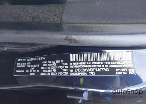 2023 Maserati Grecale Modena z USA, uszkodzony, nr VIN ZN682AVMXP7407743